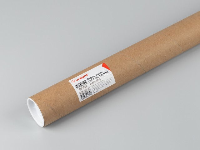 Профиль с экраном LINE-D-3734-2000 TETRA BLACK+OPAL (Arlight, Алюминий) фото:1