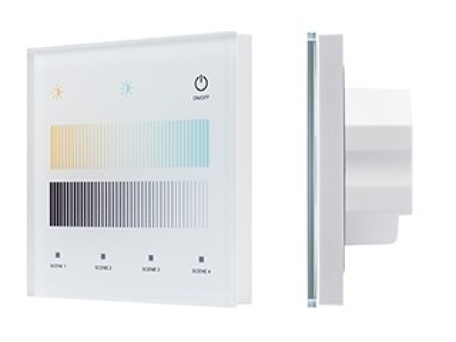 INTELLIGENT ARLIGHT Сенсорная панель SMART-DALI-301-11-1G-4SC-MIX-IN White (BUS/24V, Touch, 2.4G) (IARL, IP20 Пластик, 5 лет) фото:1