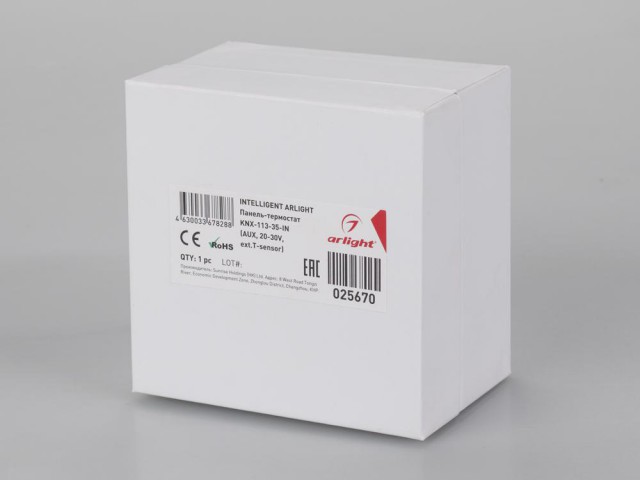 INTELLIGENT ARLIGHT Панель-термостат KNX-113-35-IN (AUX, 20-30V, ext.T-sensor) (IARL, IP20 Пластик, 2 года) фото:2